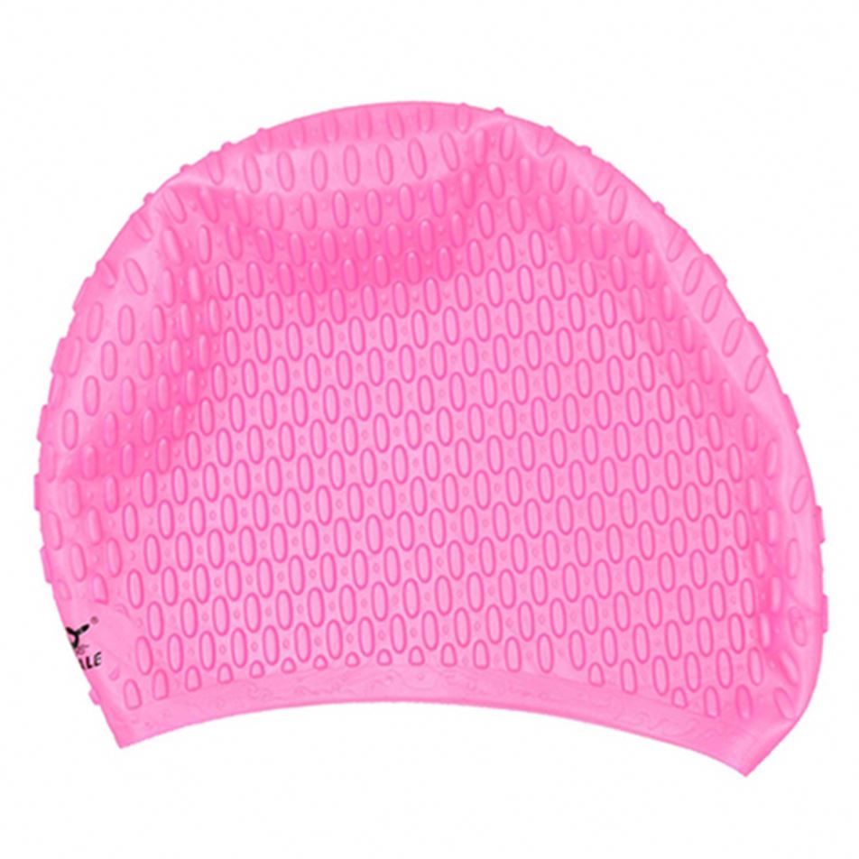 Custom Printing Water Drop 100% Silicone Ear Protect Soft Waterproof Swimming Cap