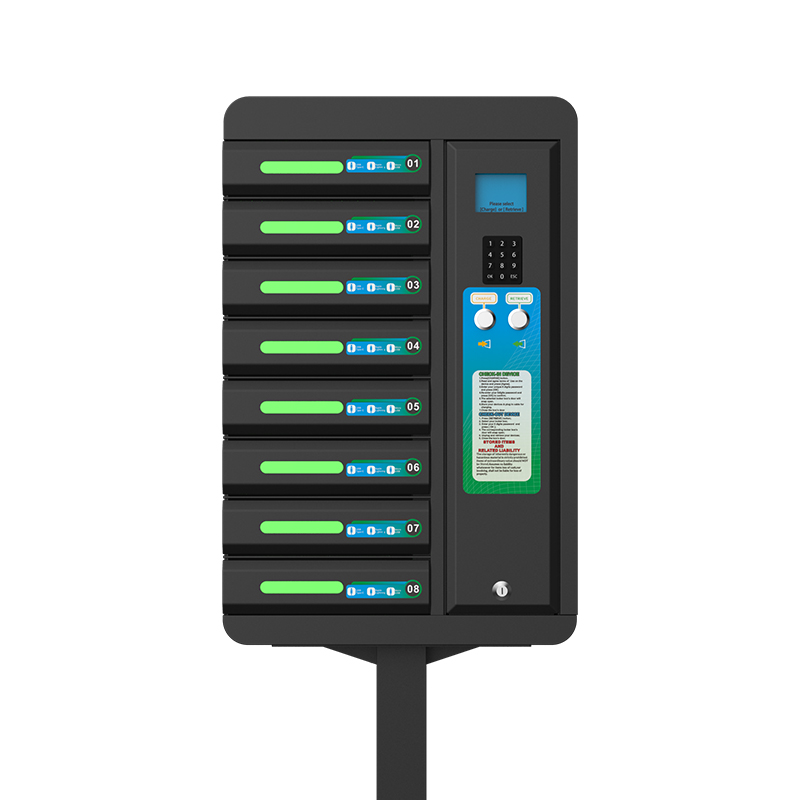 8bay keyless locking system Charging Locker , multiple languages support and data analysis of daily use .