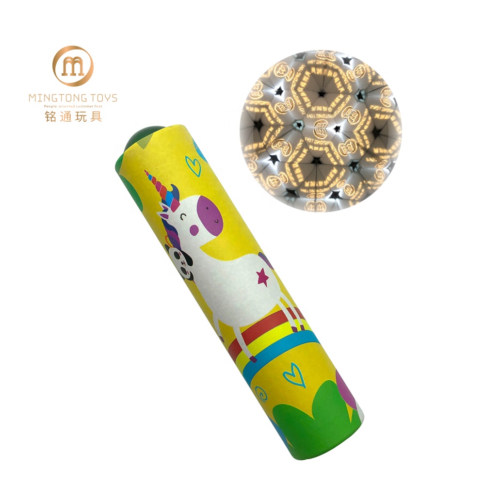 15 Classic personalized custom logo outdoor projector colorful cheap mini roller telescope lens gift toy diy kaleidoscope custom