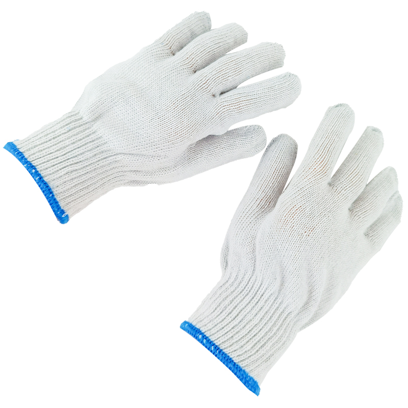 Cotton Gloves 7G 10G Wholesale High Quality Cheap Machine Knitted Natural Grey Cotton Gloves