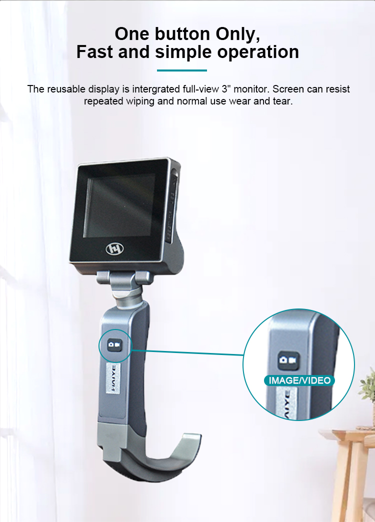 Anesthesia Difficult Airway Management Blade mile 0,1,2,3,4  Reusable adult and pediatric Video Laryngoscope