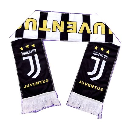 Custom High Definition 100% Polyester Sports Fan Scarves Tassels Double Sides Knit Jacquard Scarf
