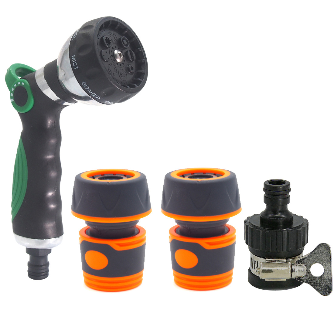 Garden Hose Nozzle High Pressure Water Sprayers Water Gun Watering Lawn Hand-held Tools Hose Car Cleaning