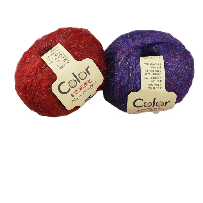 Dimuni Coloured Blended Alpaca Wool Hand Knitting Yarn For Crochet