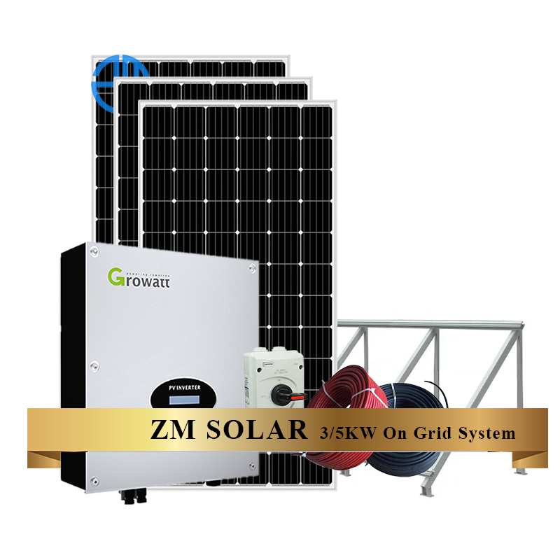 Лучшая продажа PV полный 5 кВт 5000 Вт на сетке Монтажная домашняя солнечная система