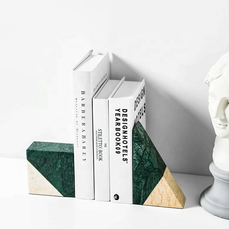 Пользовательские мраморные каменные колонны стиль книжный Набор для книжного шкафа маленького домашнего офиса