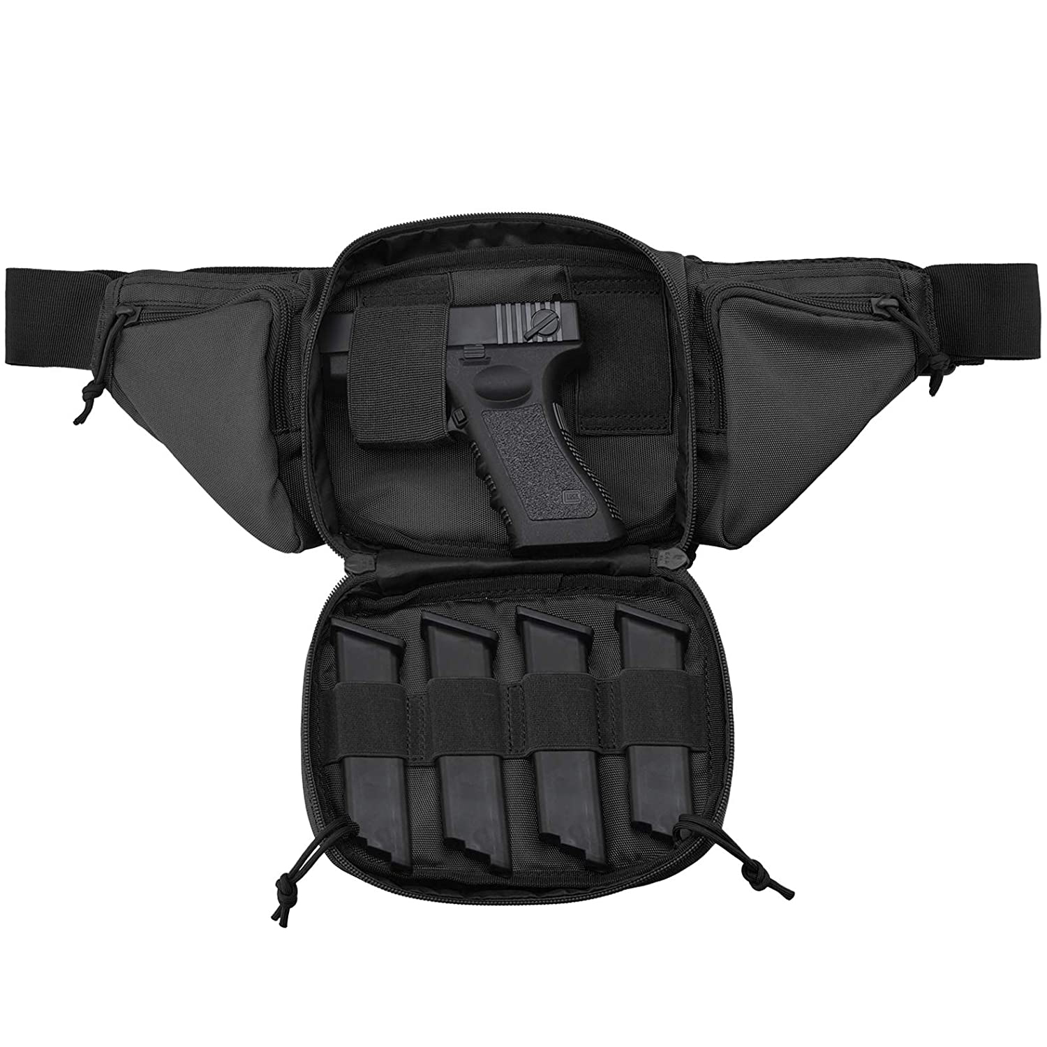 Concealed Carry Pistol Pouch Bag Ultimate Fanny Pack Holster Fits 1911, Glock, H&K, Ruger, S&W M&P Shield, Taurus