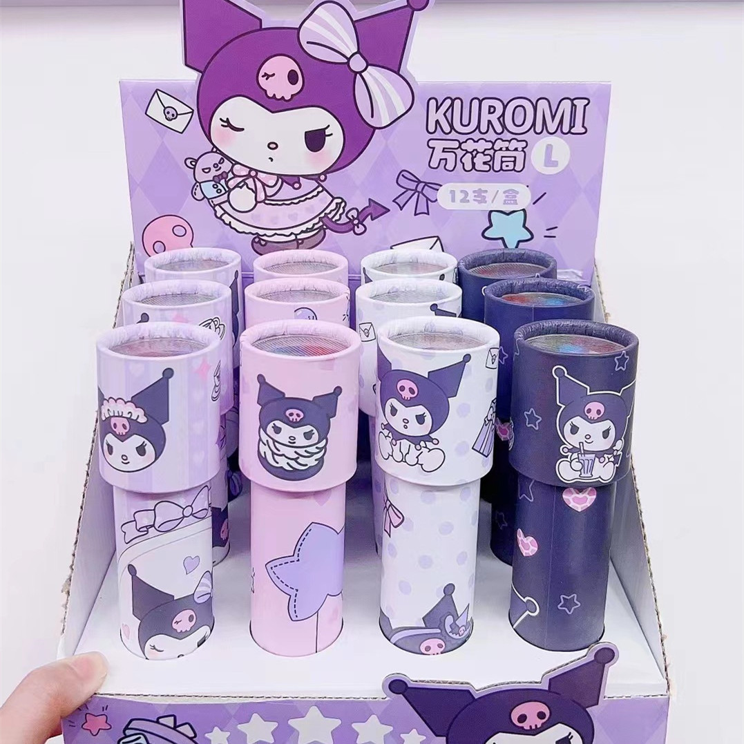 2023 Новое поступление, игрушки sanrio, миниатюрные деревянные очки kuromi, калейдоскоп, оптовая продажа, развивающие игрушки, детские игрушки