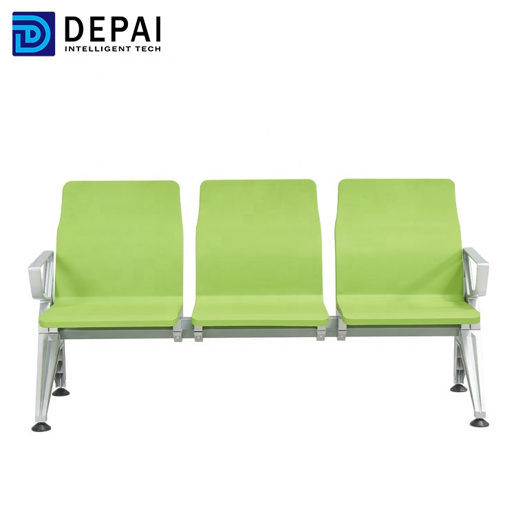 Commercial Furniture 3 Seater Airport Chairs Modern Green Waiting Room Chairs