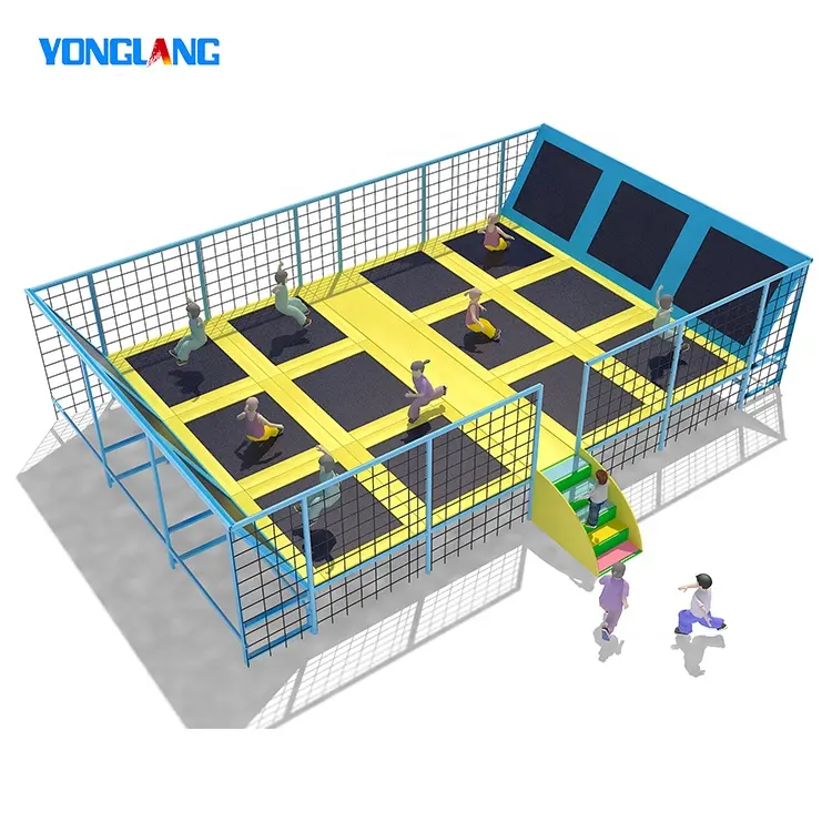 Backyard Trampoline Custom Size Shape Low MOQ Adults Plastic Large Big Indoor Trampoline Parks With Enclosures