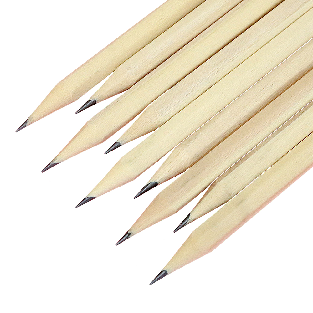 100PCs/lot Eco-friendly Natural Wood Pencil HB Black Hexagonal Non-toxic Standard Pencil Stationery Office School Supplies