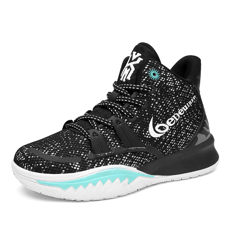 Manufacturer source durable star same style two-tone breathable non-stuffy mesh basketball shoes