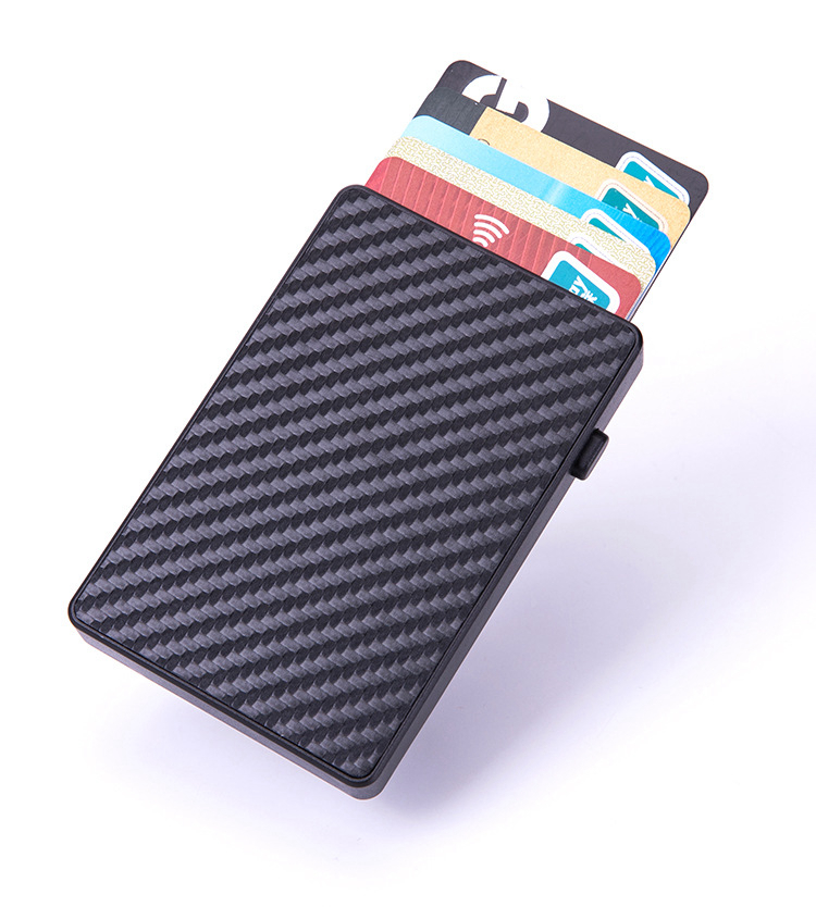 Luxury Vegan Carbon Fiber Wallet Ultra Slim Minimalist Bifoldcustom Rfid Blocking Money Clip Wallet