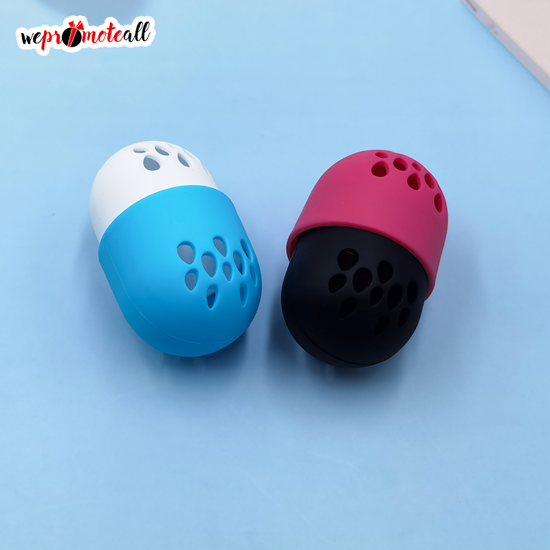 Wepromoteall Silicone Makeup Powder Sponge Container Makeup Sponge Holder Cosmetic Blender Silicone Transparent Sponge Holder