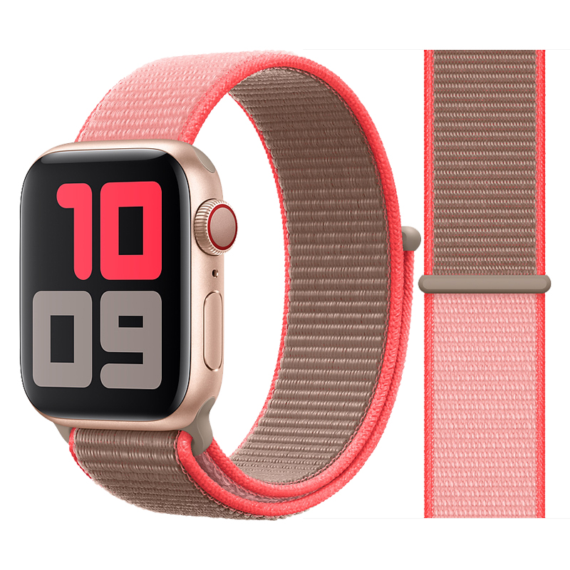 Нейлоновый ремешок для часов HuaMJ, нейлоновый браслет для Apple Watch 44 мм
