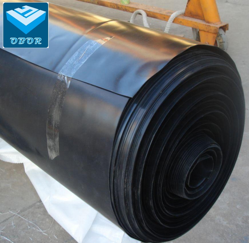 Hdpe Гладкой Черной геомембраны противофильтрационная облицовка водоёма для рыбного хозяйства