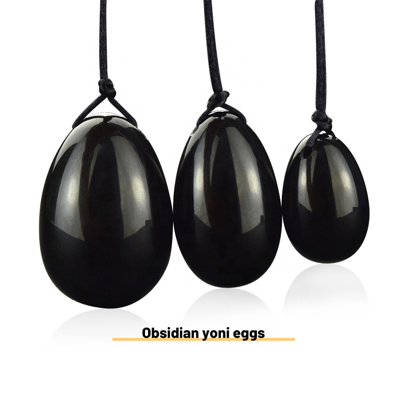 Wholesale natural gemstone jade rose quartz yoni eggs for vaginal with box