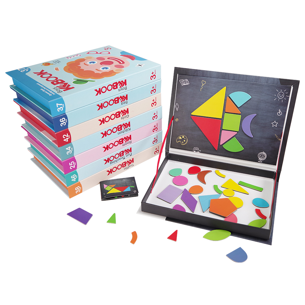 KEBO Магнитная книга воображение игры S.T.E.M. Игрушка для возраста 3 + Магнитные Головоломки с доской