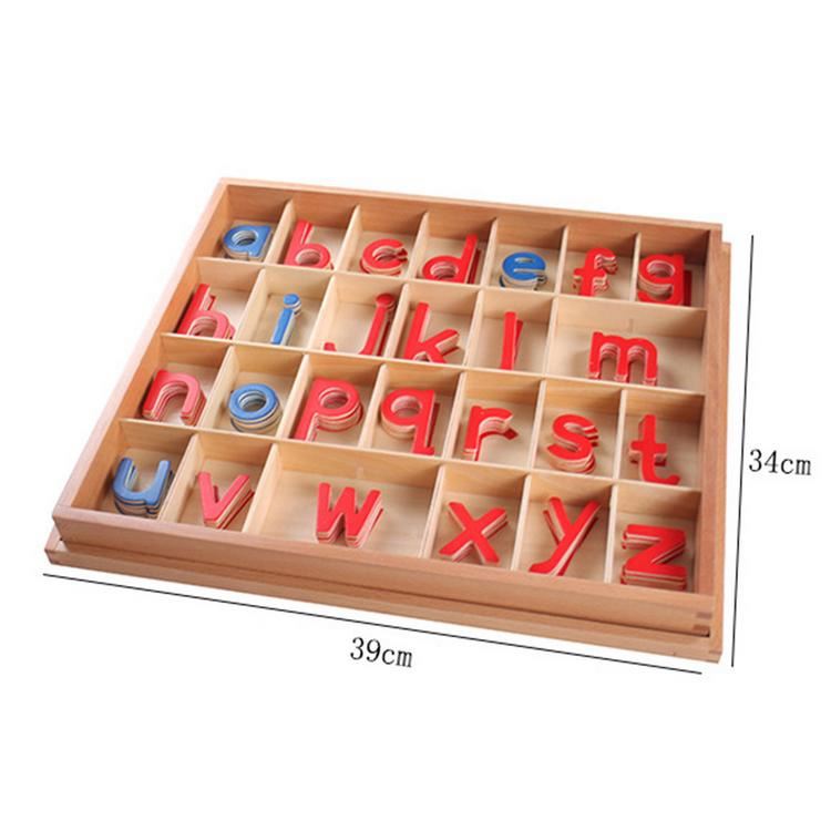 Montessori Wooden Movable Alphabet for Kids Spelling Learning Tool Toys
