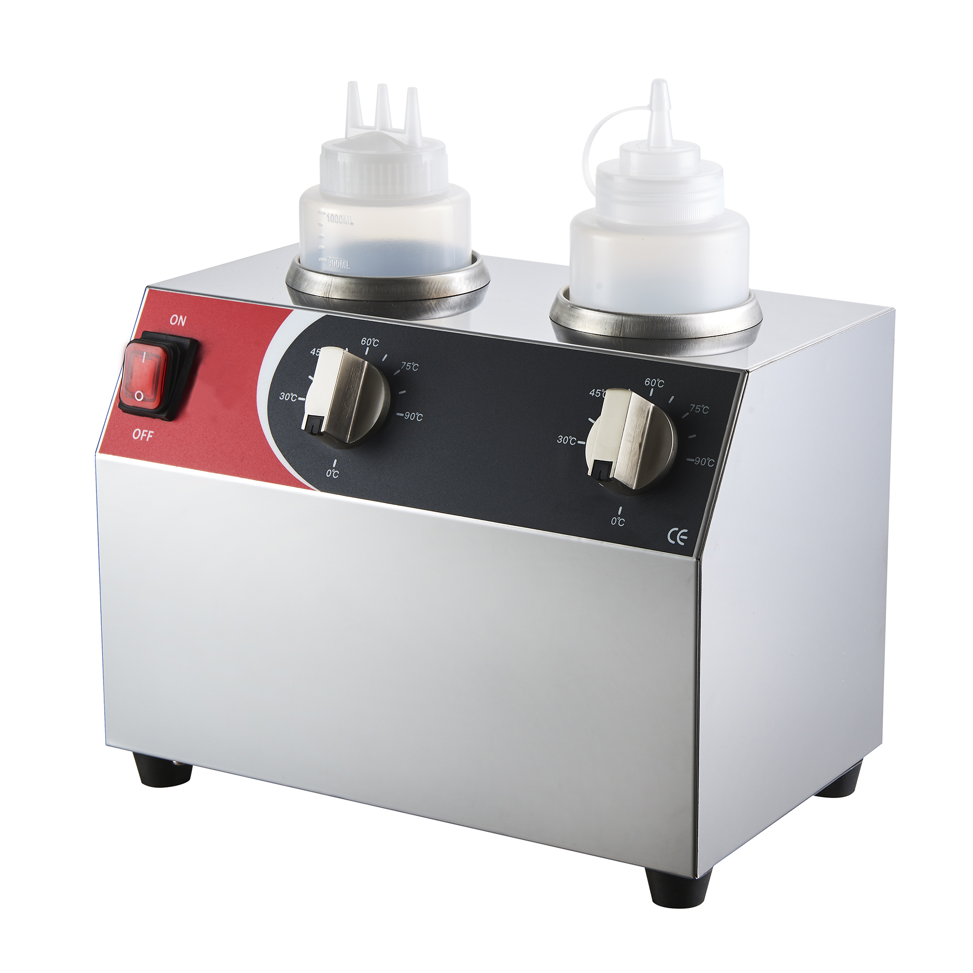 Electric Triple Soy Sauce Bottle Warmer Hot Chocolate Cheese 3 Bottles Warming Machine Dispenser