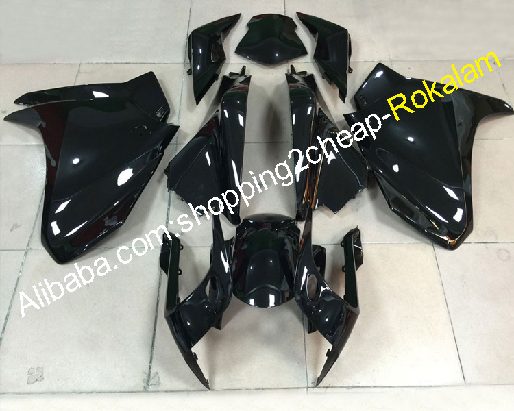 Спортивный обтекатель для Honda VFR1200 2010 2011 2012 2013 VFR 1200 VFR1200F, полностью глянцевый черный комплект обтекателей для мотоциклов из АБС