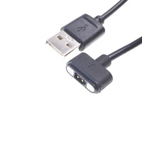 2.2 MM Pitch Waterproof Pad Straight Head Pogo Pin 2 Pin Connector Right Angle Female Strong Force Magnetic Charging USB Cable