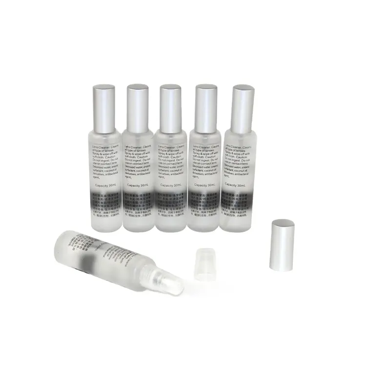 Shinetai OEM Custom Logo 30ml Liquid Plastic Bottle Antifog Lens Cleaner Spray For Glasses