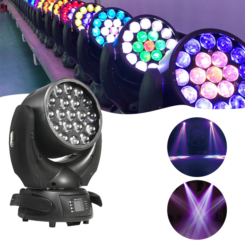 3-летняя гарантия DJ Lighting 19x15W 4in1 RGBW LED Zoom Moving Head