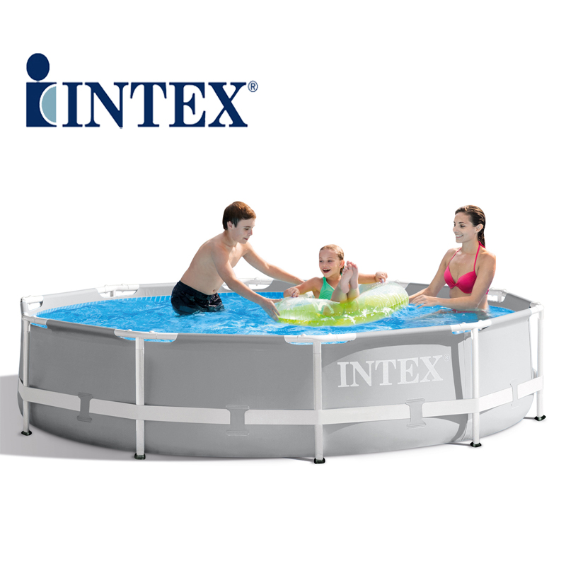 Круглый бассейн INTEX 26702 10 футов X 30 дюймов из наземной стали для бассейна, садовая рама, бассейн