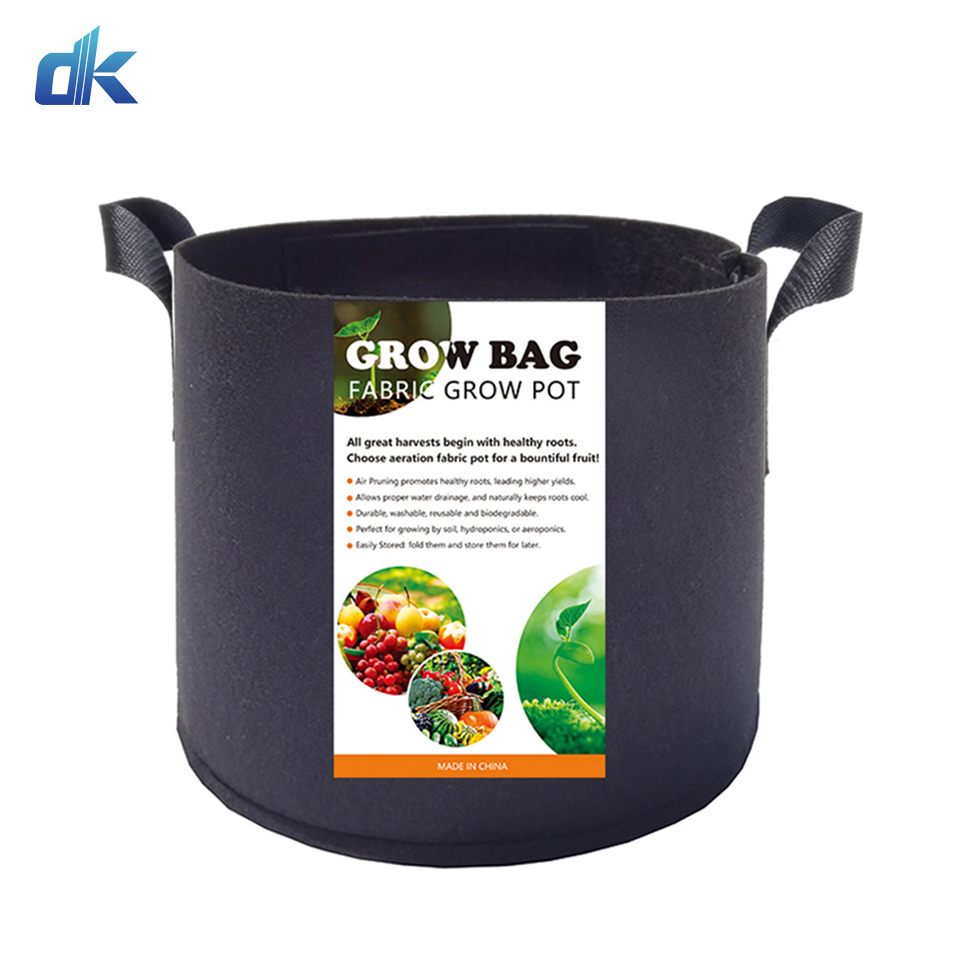 Dingkun 1 2 3 5 10 20 30 40 50 100 200 300 Gallon Black Pots with Handles Non Woven Plant Fabric Grow Bags