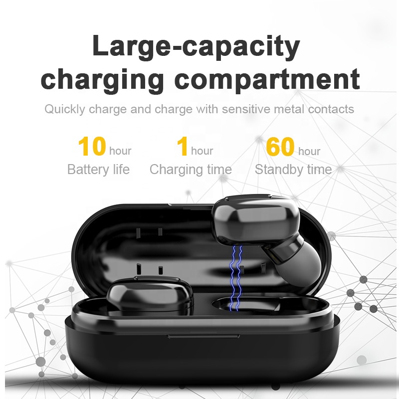 Wireless Earphones Stereo Calls IPX6 Waterproof Sweatproof Handfree Invisible Wireless Earbuds