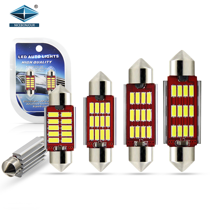 31 мм 36 мм 39 мм 41 мм гирлянда Canbus 4014 12SMD C5W светодиодная лампа для чтения купольная Лампа Внутреннее освещение автомобиля 12 вольт белый