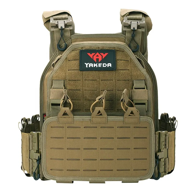 YAKEDA Light Weight Quick Release Combat Plate Carrier 1000D Nylon Molle Chaleco Tactico Tactical Vest