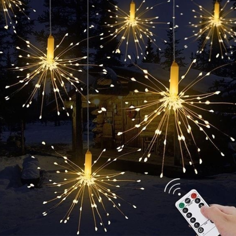 Водонепроницаемый 8 режимов 4 * AA батарея 200 led огнеупорный свет дистанционное управление светодиодная огнеупорная лампа
