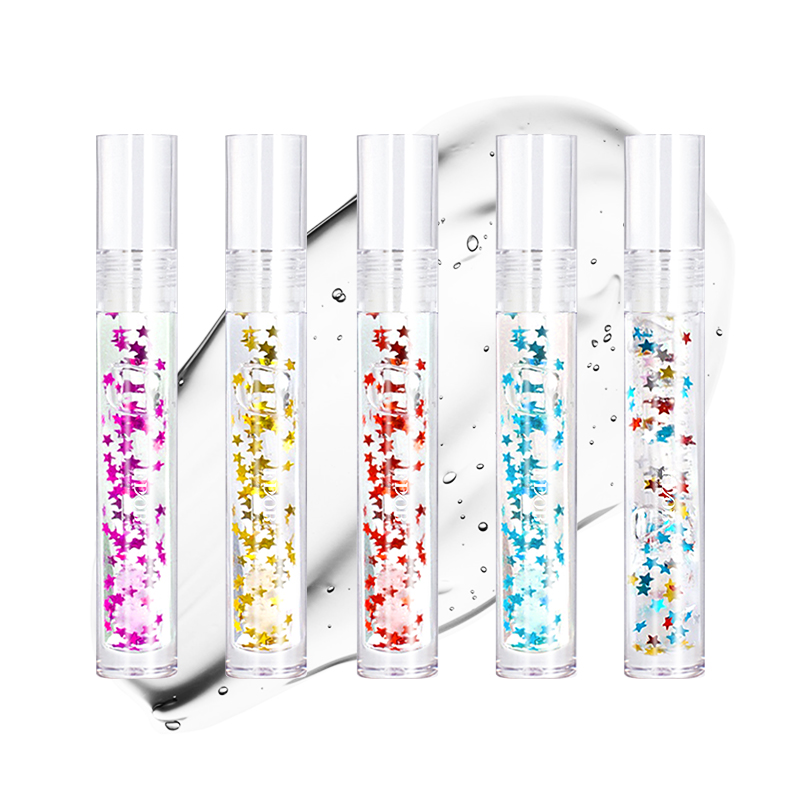 Lip Gloss Vendor Custom Clear Kids Glossy Plumping Glitter Kit Vegan Private Label Fruit Lip Gloss