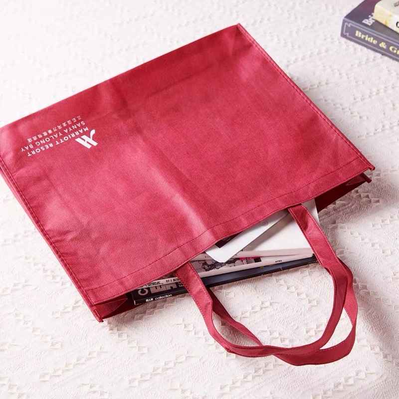 Custom logo printing 80g non woven bag No minimum promotion tote bag in shopping bag for logo branding