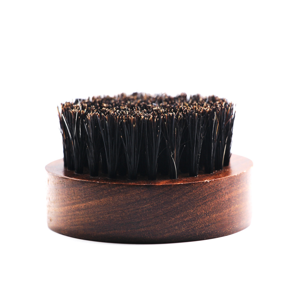 Men's care round black gold sandalwood beard brush beard care beard brush GC00072
