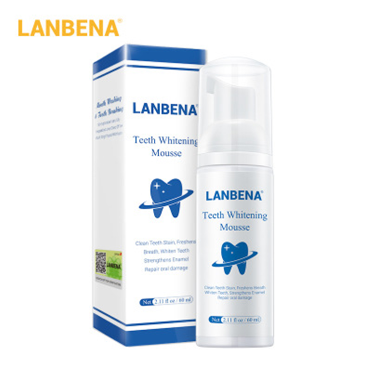 Отбеливающая зубная паста LANBENA, очищающая пятна, свежее дыхание, восстанавливающая повреждения полости рта, мусс, белые зубы, гигиена полости рта