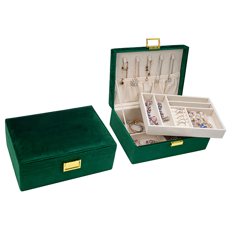 Custom Velvet Gift Jewelry Organizer Storage Boxes With Logo Travel Oem Pu Leather Ring Jewellery Jewlery Rectangle Necklace Box