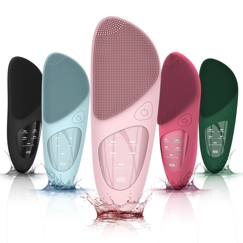 Skin Care Deep Cleaning Rechargeable Waterproof Silicone Electric Face Cleansing Brush