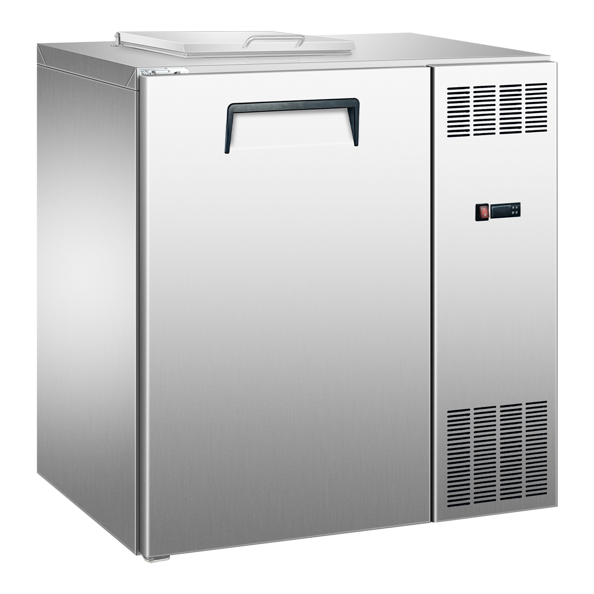 Eliminate unpleasant odor single door commercial fridge slow down the food breakdown hygenic waste disposal cooler for rubbish