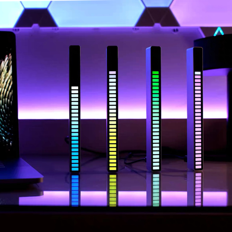 32-битный RGB аудио звук бар пикап окружающей среды ди-Джея свет все автомобильным бортовым компьютером звуковая активация LightLED дисплей ритма Импульсный цветная сигнальная лампа