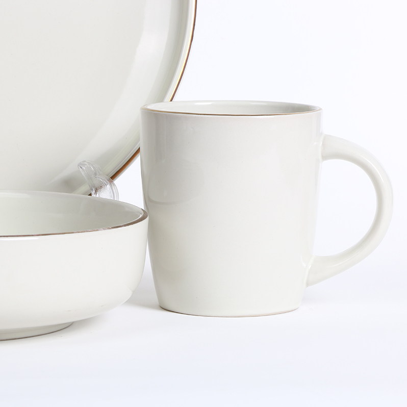 Dinnerware Set Ceramic Dinner Set Wholesale stoneware New Plate Dish White Customized color