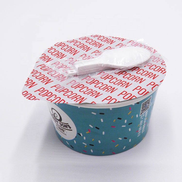 4oz 120ml ice cream paper yogurt parfait cup with lid spoon