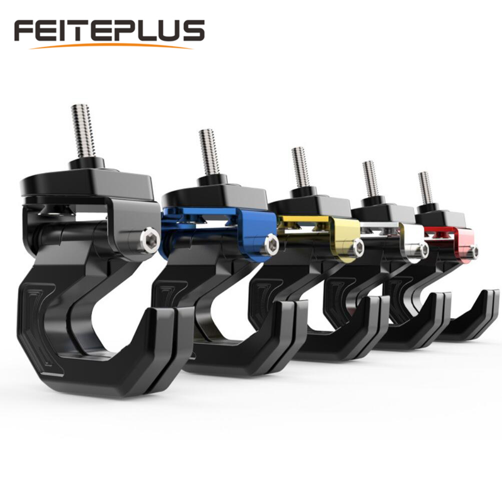 Aluminum Alloy Motorcycle Luggage Helmet Double Hook Mount Scooter Helmet Holder Bag Bottle Hook Hanger with Screw