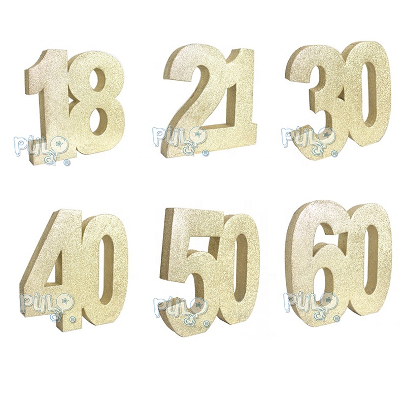 Wholesale Birthday Party Decoration Table Centrepiece EVA Foam Celebration Glitter Numbers