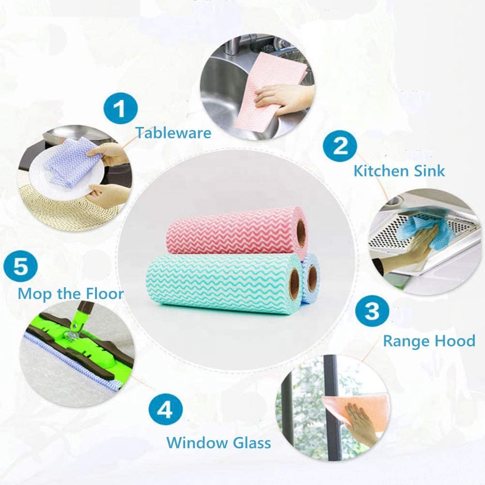 Wholesale disposable face towel non woven fabric roll towel kitchen