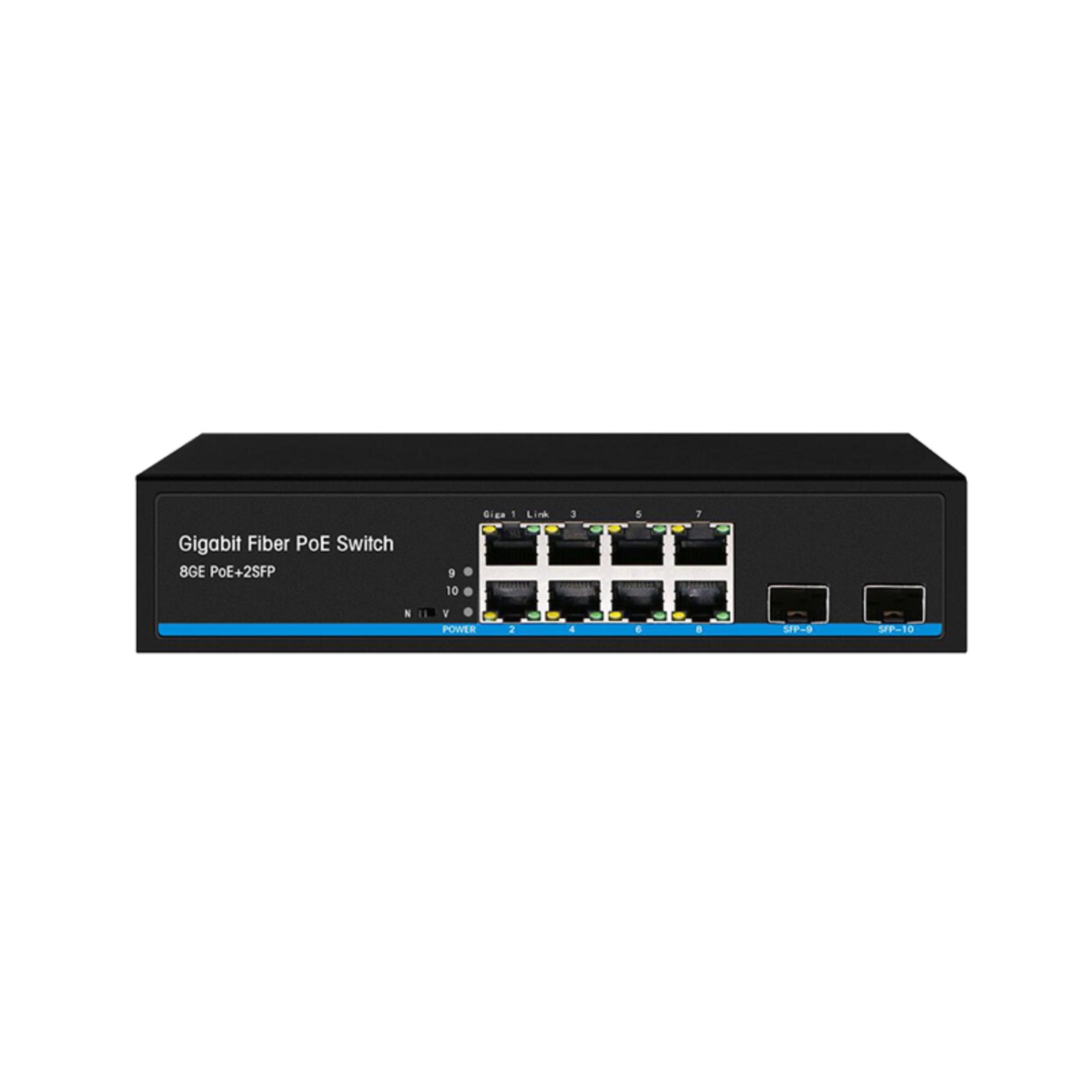 Manufacture OEM 8 Ports 10/100/1000Mbps Ethernet Switch Unmanaged Gigabit Network PoE Switch for CCTV IP Cameras