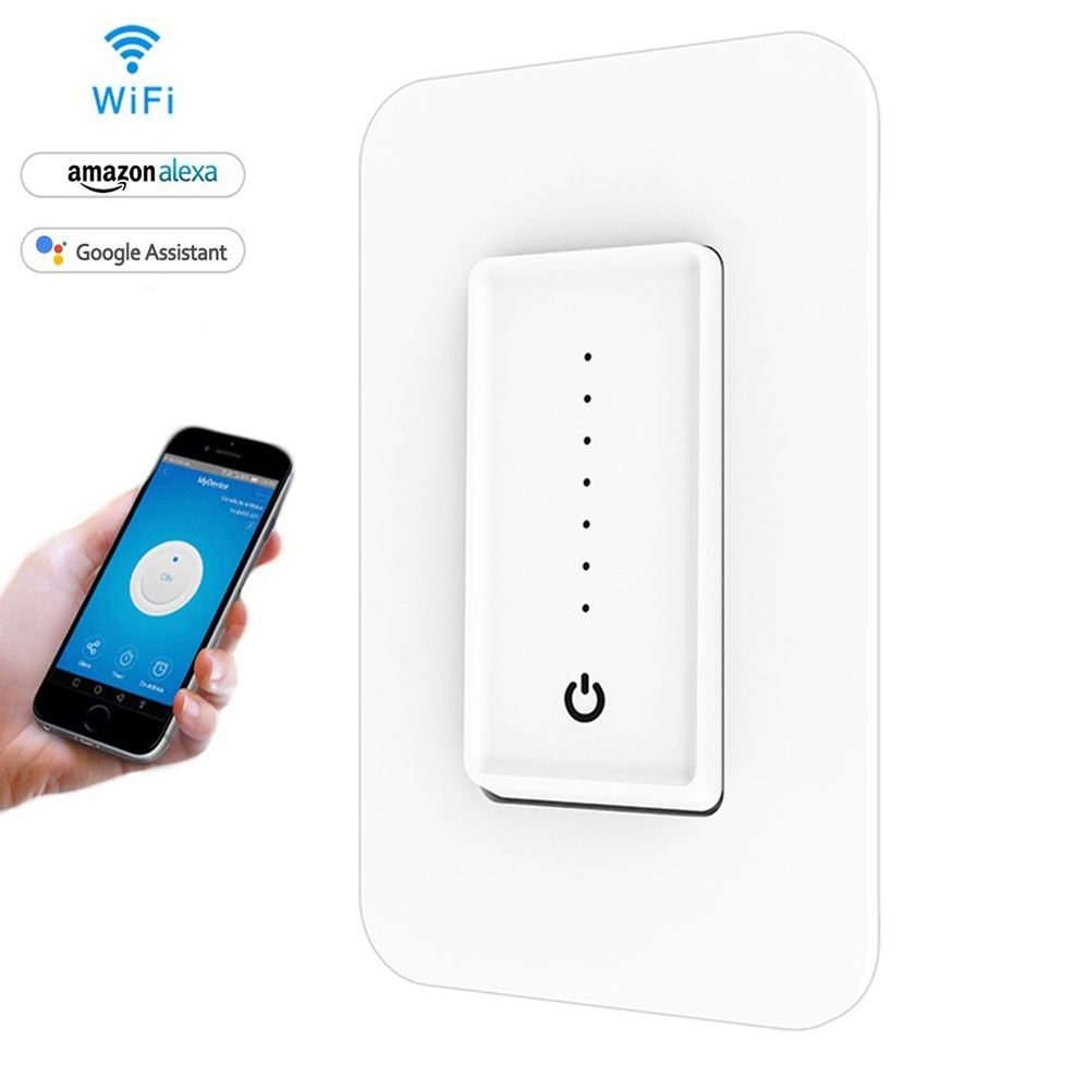 Умный светодиодный выключатель света с регулируемой яркостью Wi-Fi Tuya/умный настенный переключатель света с Wi-Fi