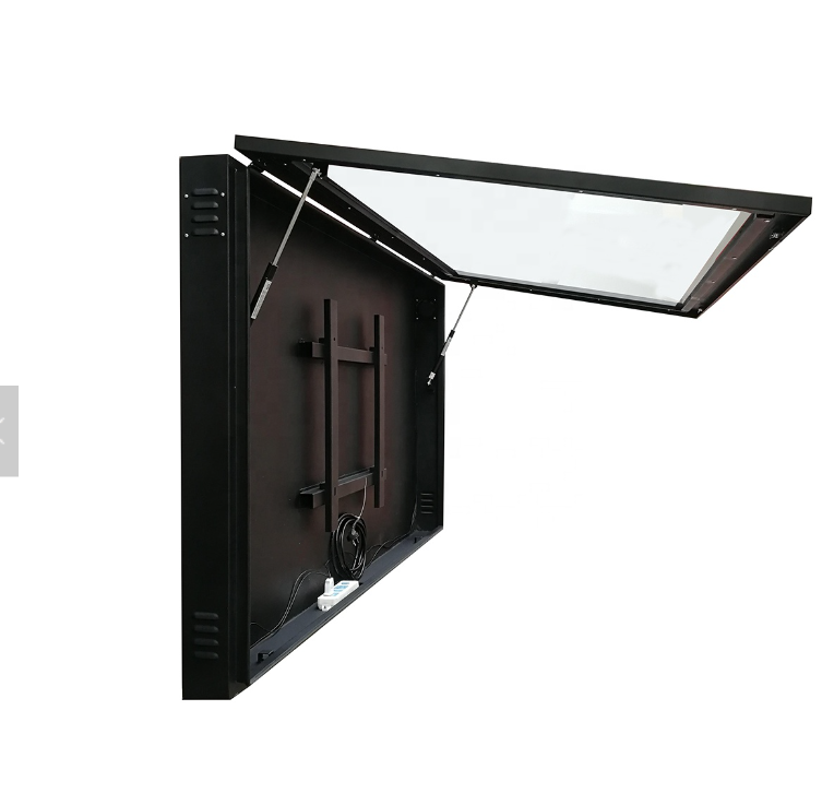OEM Wall Hanging TV Cabinet LED LCD Screen Monitor Enclosure TV Display Cabinet